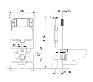 Комплект унитаза с инсталляцией Aquatek Set Aquatek Европа с сиденьем Микролифт